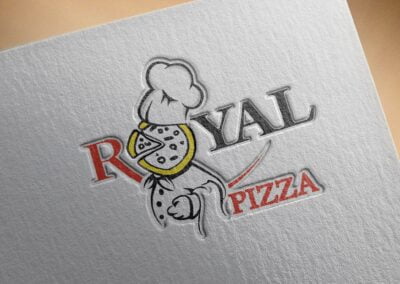 طرحی لوگو پیتزا رویال-طراح سیاوش حبیبی